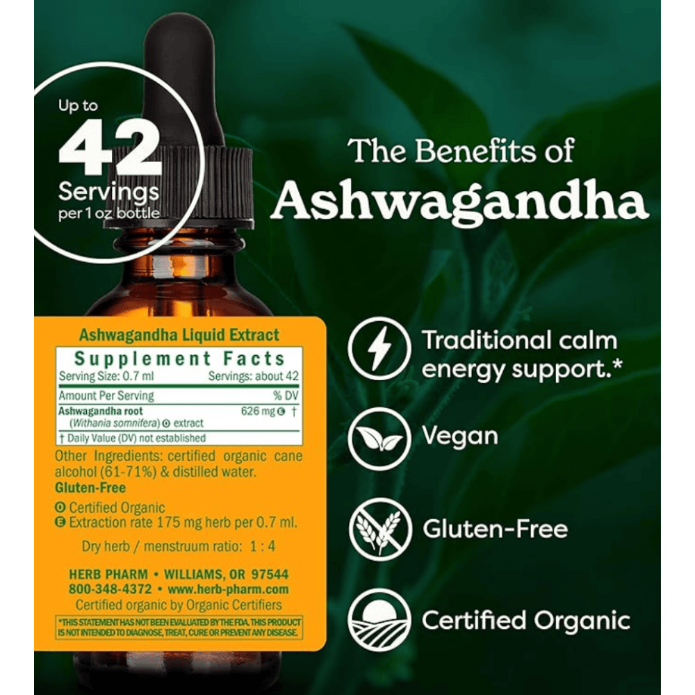 Herb Pharm Ashwagandha 30ml Organic