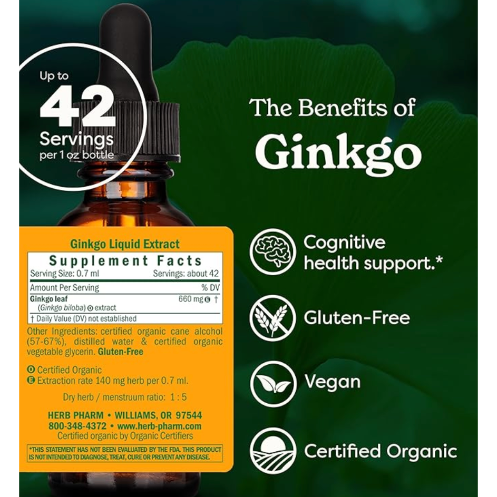 Herb Pharm Ginkgo 30ml Organic