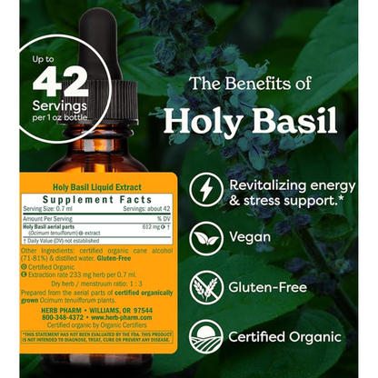 Herb Pharm Holy Basil 30ml Organic