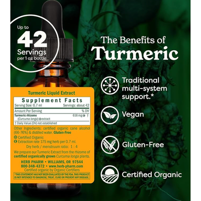 Herb Pharm Turmeric 30ml Organic