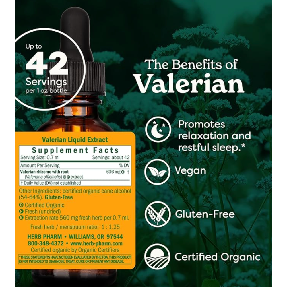 Herb Pharm Valerian 30ml Organic